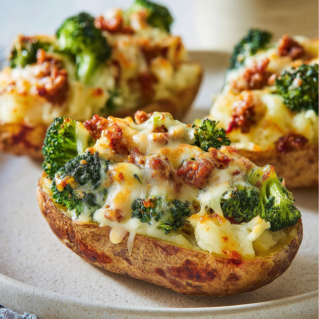 Pommes de terre gratinées au brocoli façon bistrot.