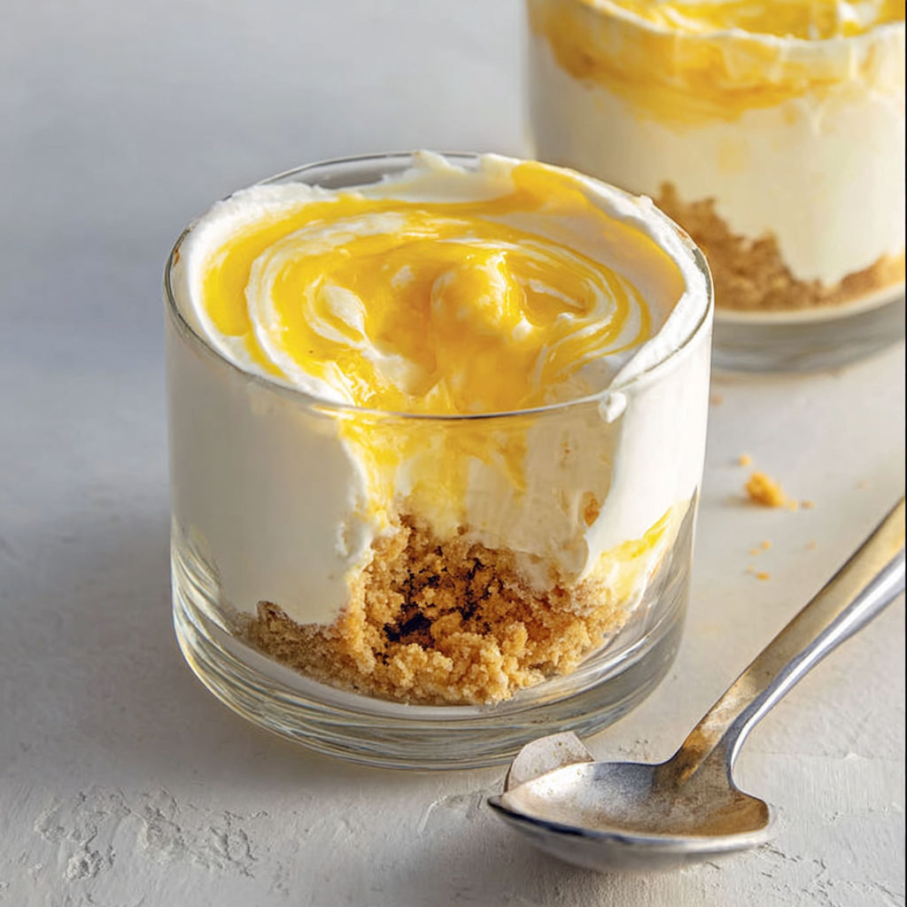 Verrines Citron Fromage Frais Sans Cuisson Lemon Curd.