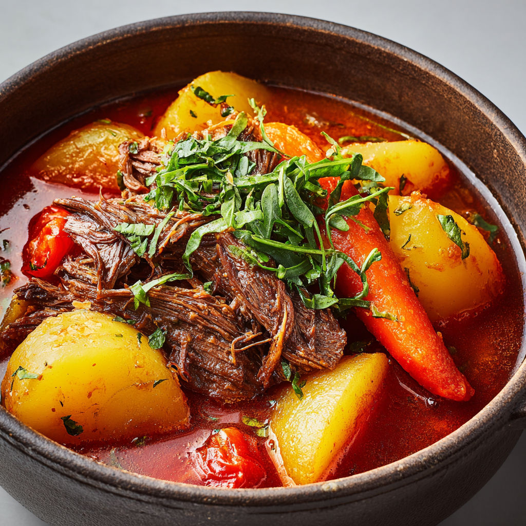 Mijoté de Bœuf à la Tomate et Légumes Tendres