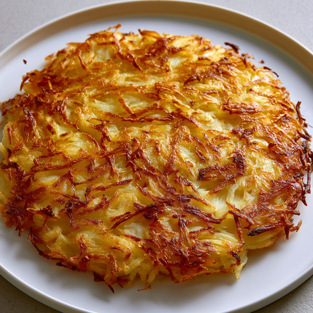 Galette croustillante aux pommes de terre, saveurs simples et authentiques.