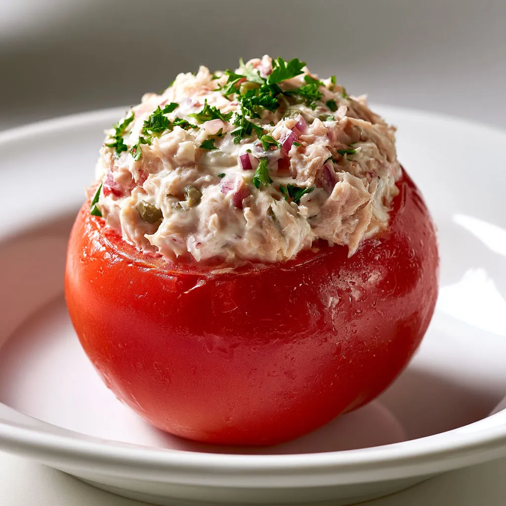Entrée Ultra Fraîche Tomates Thon et Mayonnaise Douce.