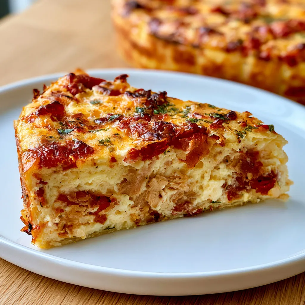 Gâteau Salé Moelleux Tomate Thon aux Herbes de Provence.