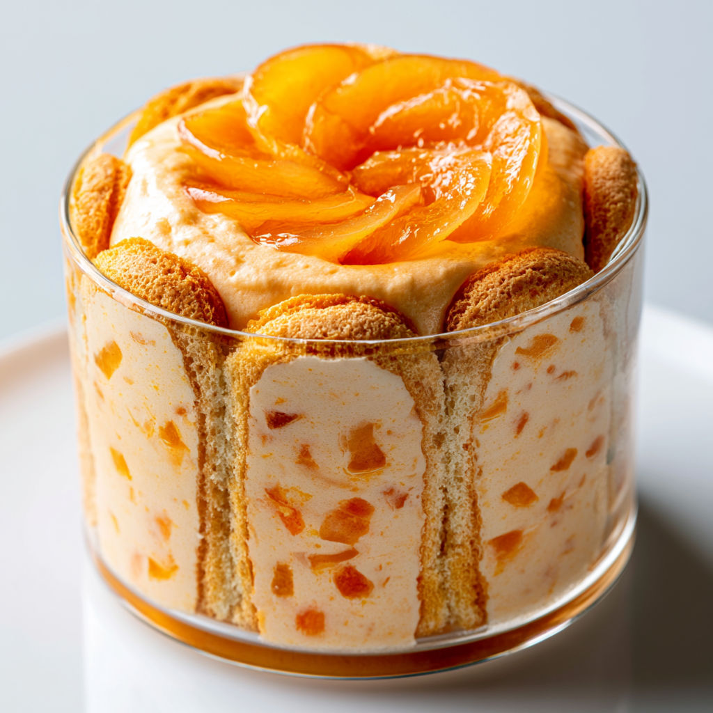 Un dessert aux abricots et crème en verrine, élégant et gourmand.
