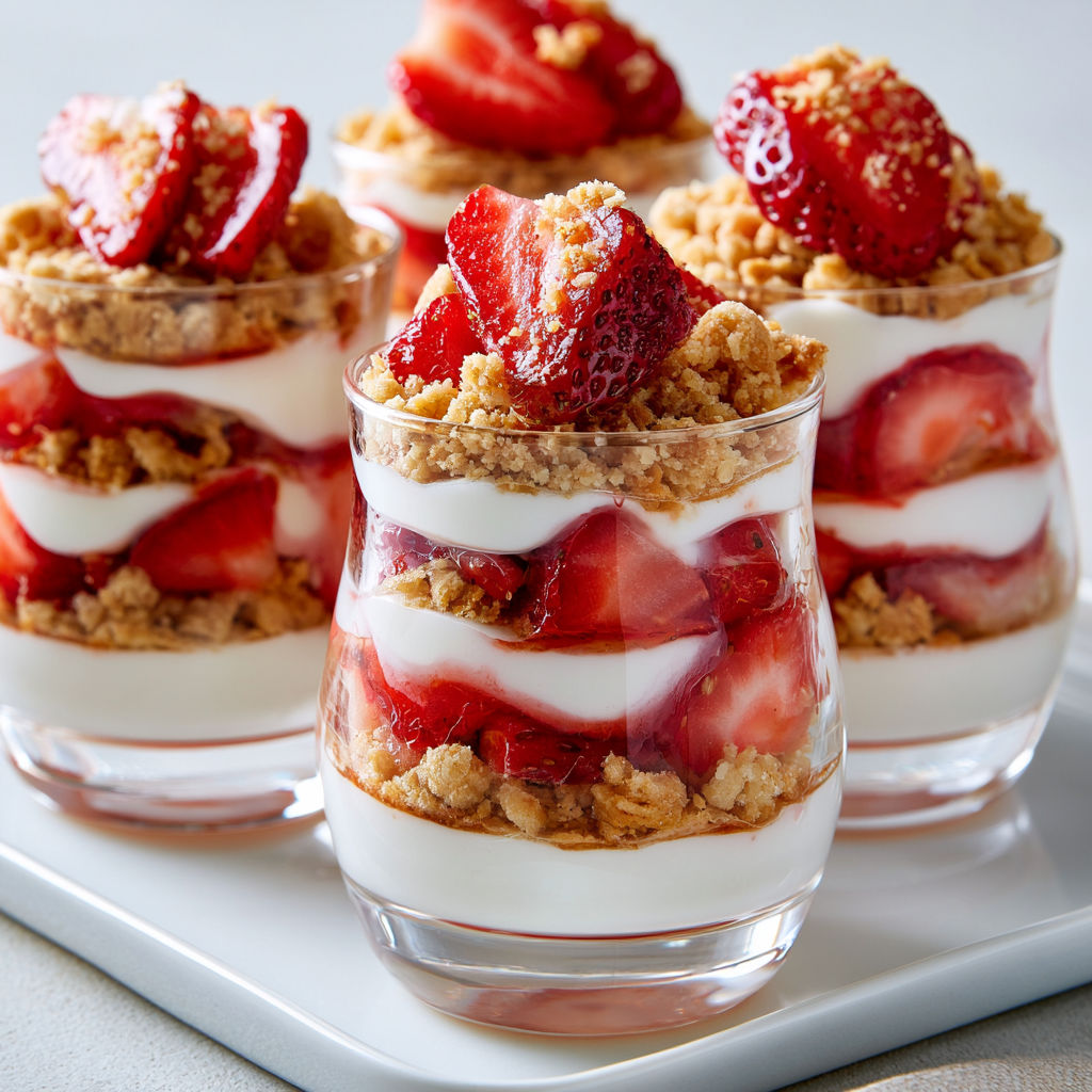 Verrines Légères Fraises et Yaourt Doux.