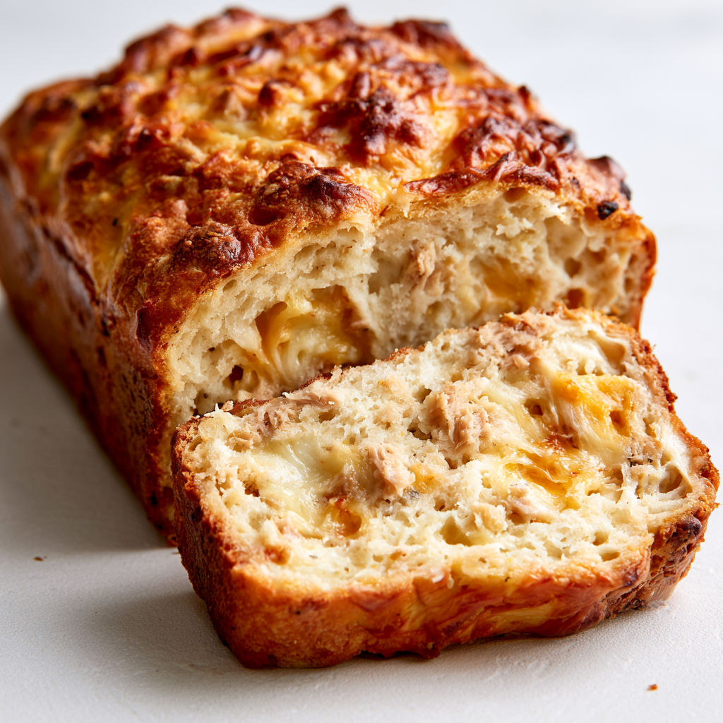 Cake Salé Thon Emmental Ultra Moelleux.