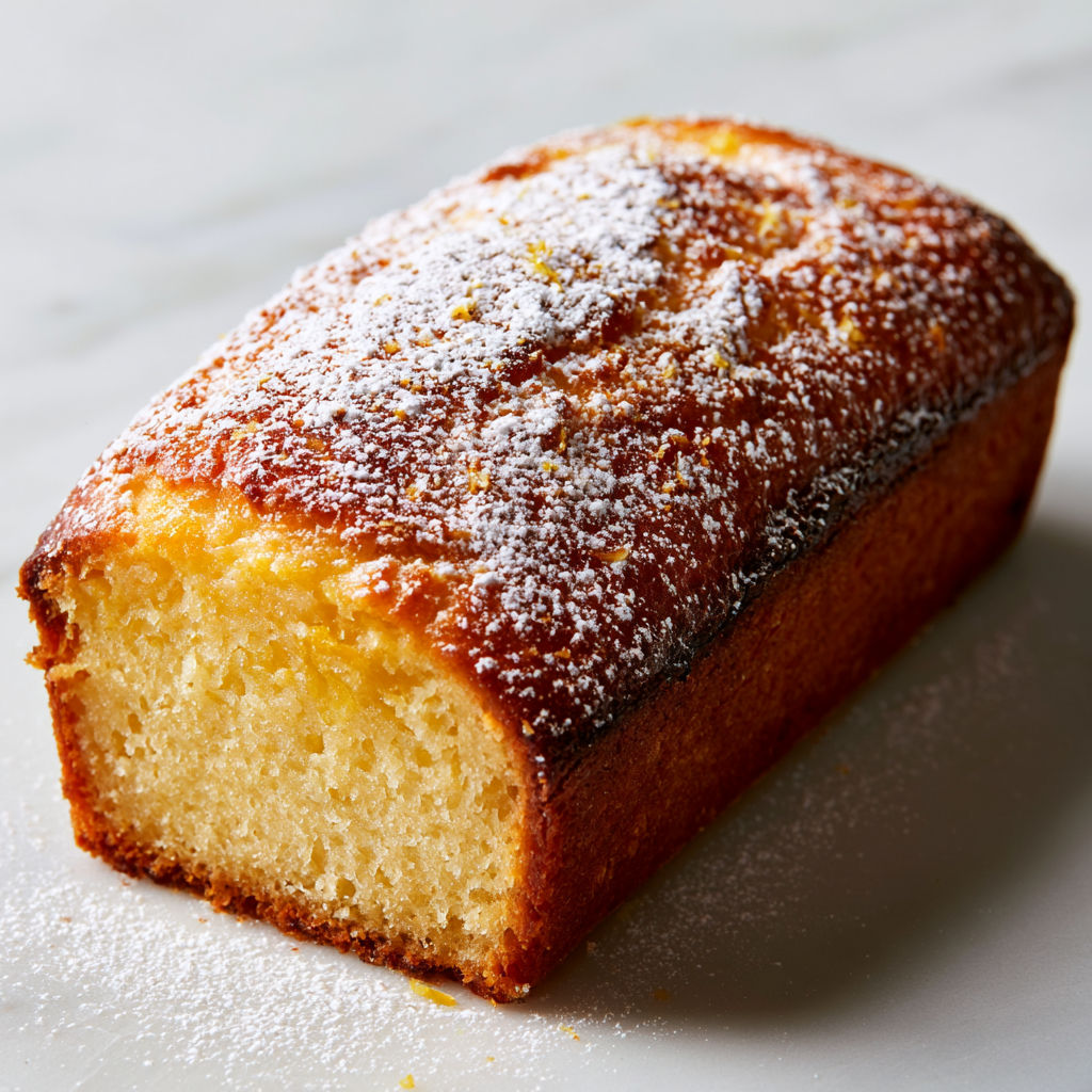 Délicieux gâteau légèrement glacé au citron.