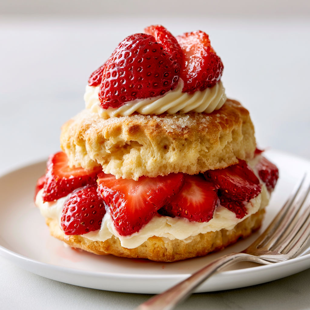 Shortcakes Moelleux aux Fraises, Crème au Fromage et Chocolat Blanc.