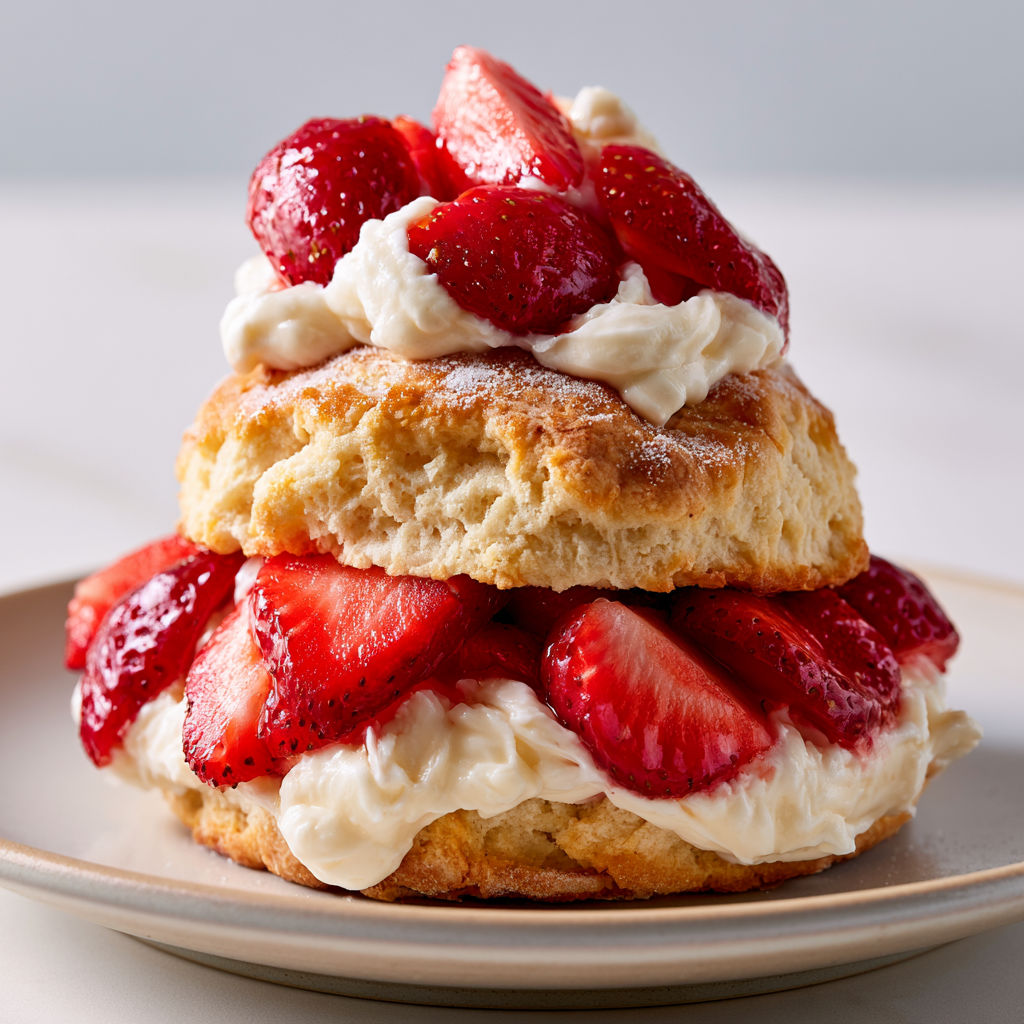Shortcakes Frais Maison Fraises Crème Chocolat Blanc.