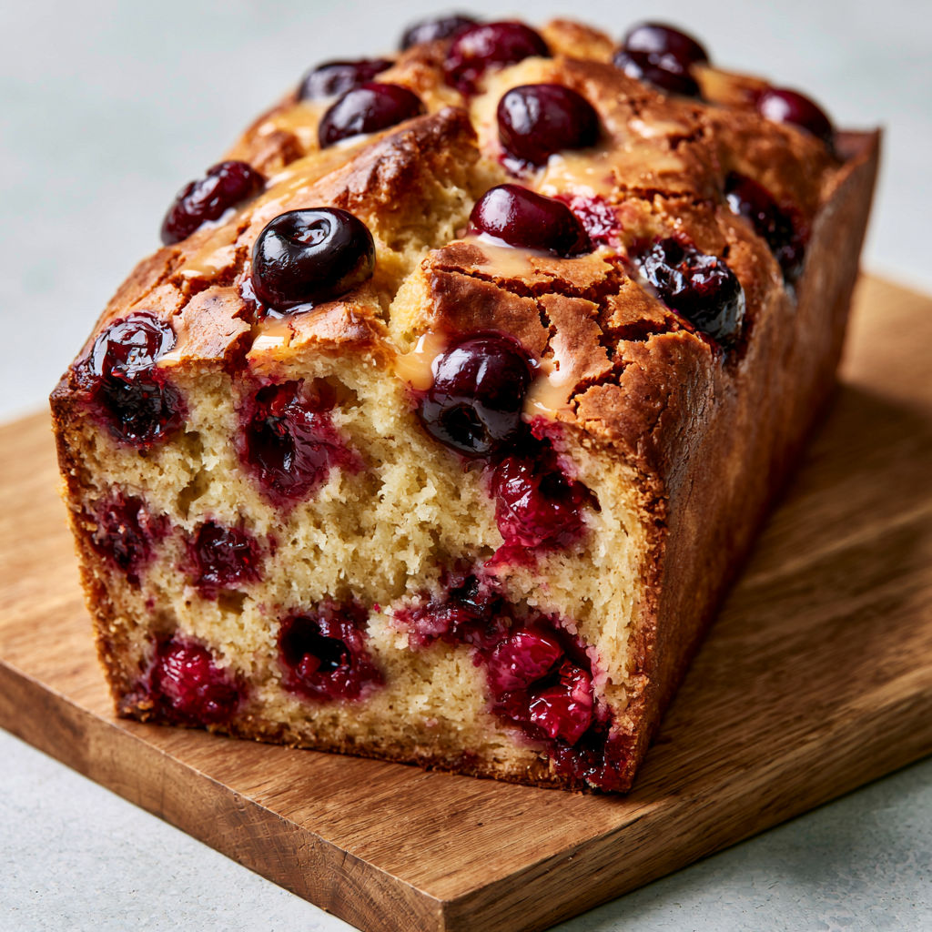 Cake extra moelleux aux cerises et kirsch, parfait pour se régaler entre amis.