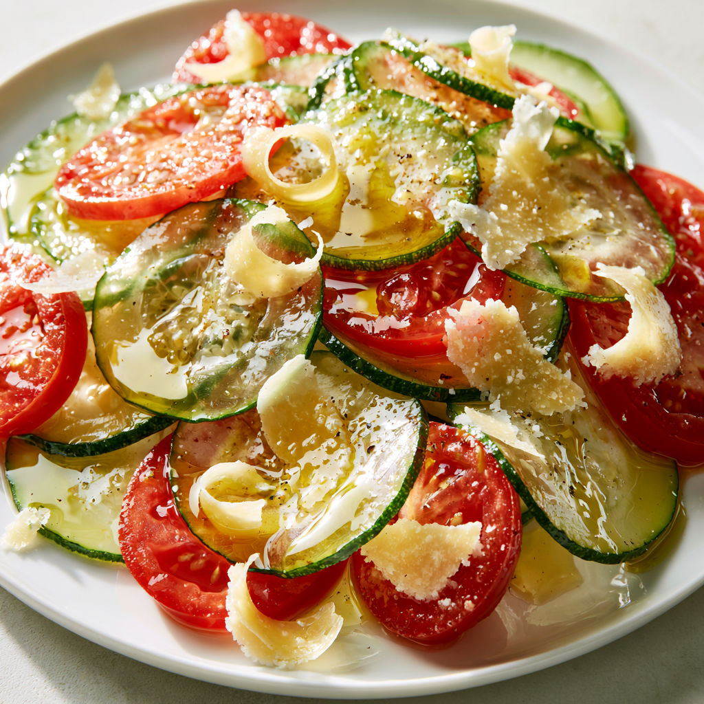 Prête en 10 minutes, cette salade façon carpaccio courgette-parmesan est parfaite pour la saison.