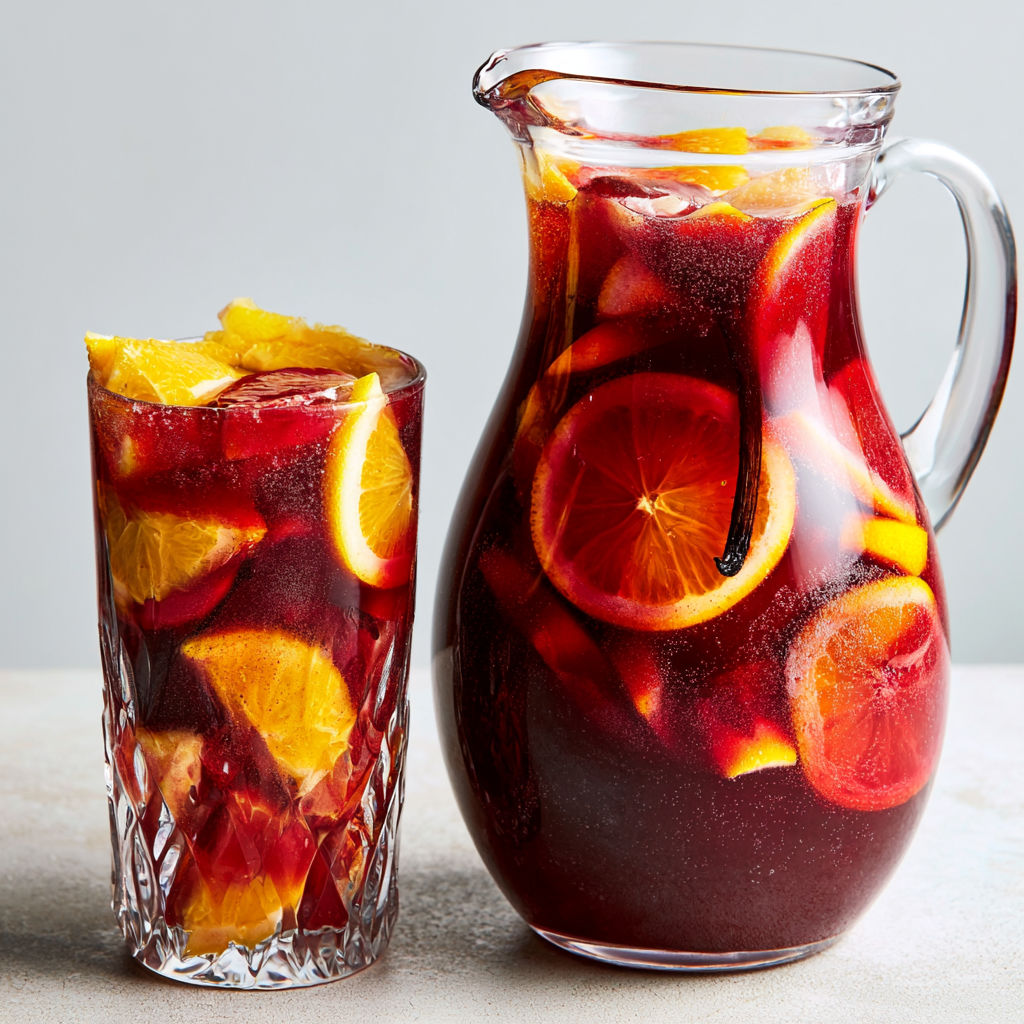 Un verre de sangria espagnole fruité et rafraîchissant.