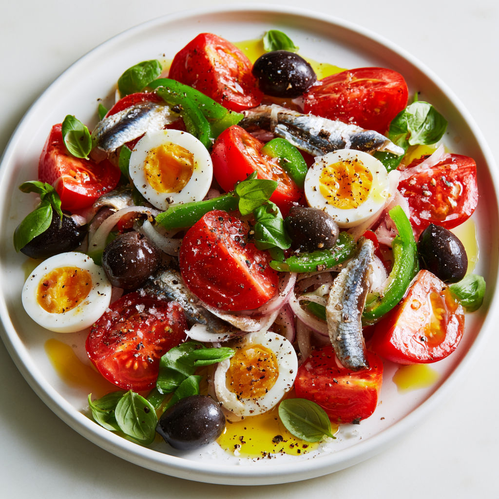 Préparation maison niçoise avec une touche méditerranéenne élégante