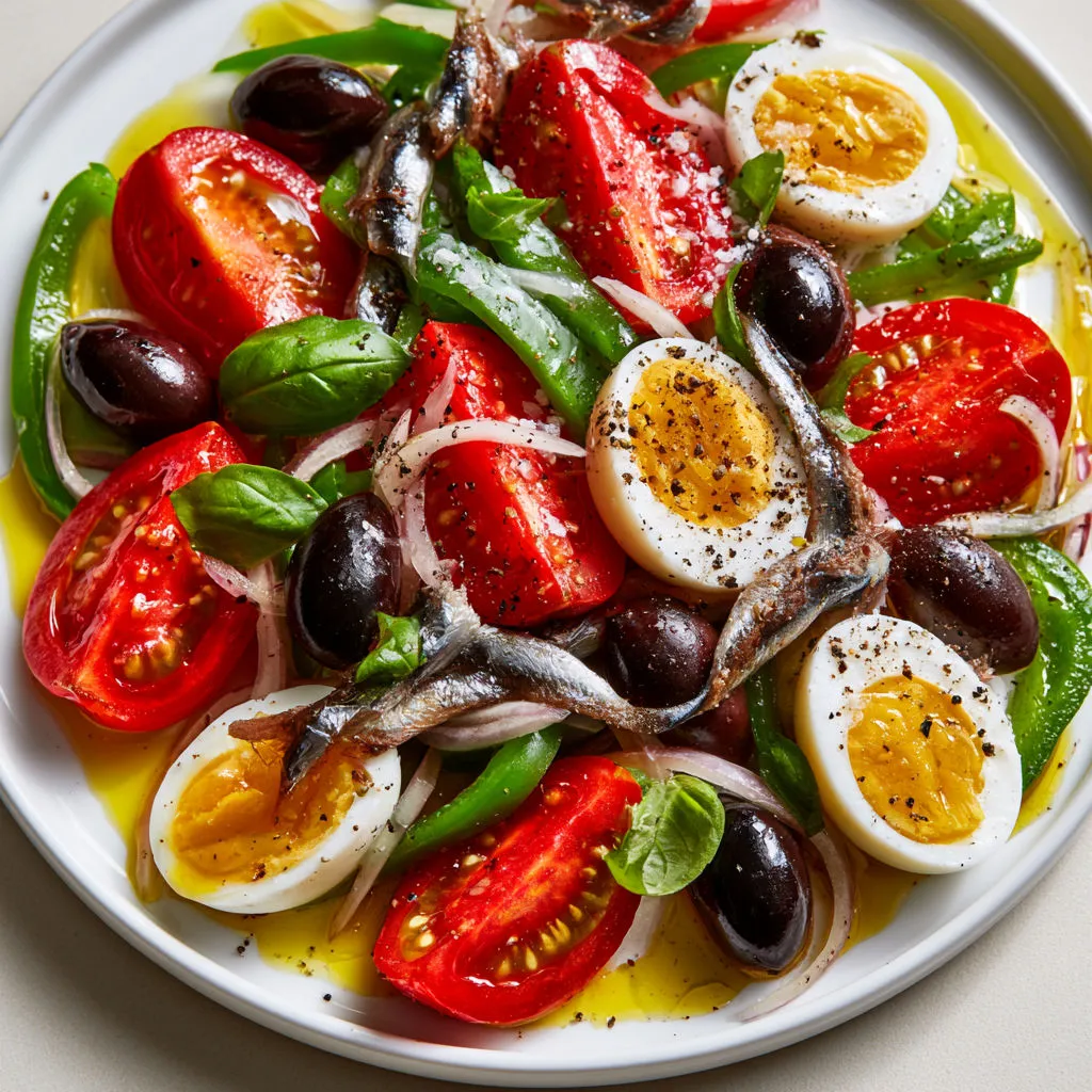 Interprétation actuelle de la salade niçoise, simple chic et fraîche.