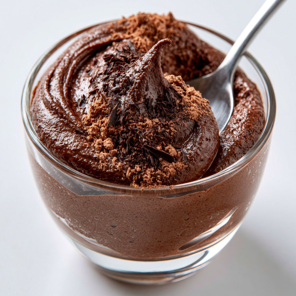 Mousse chocolat toute simple, trois ingrédients et vachement légère.