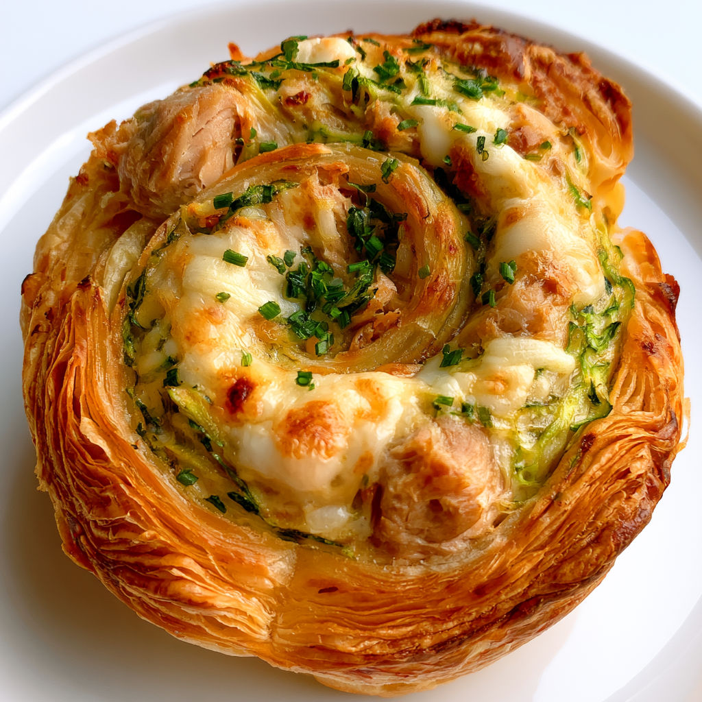 Petits roulés croustillants au thon, courgette et chèvre frais pour un dîner facile et savoureux.