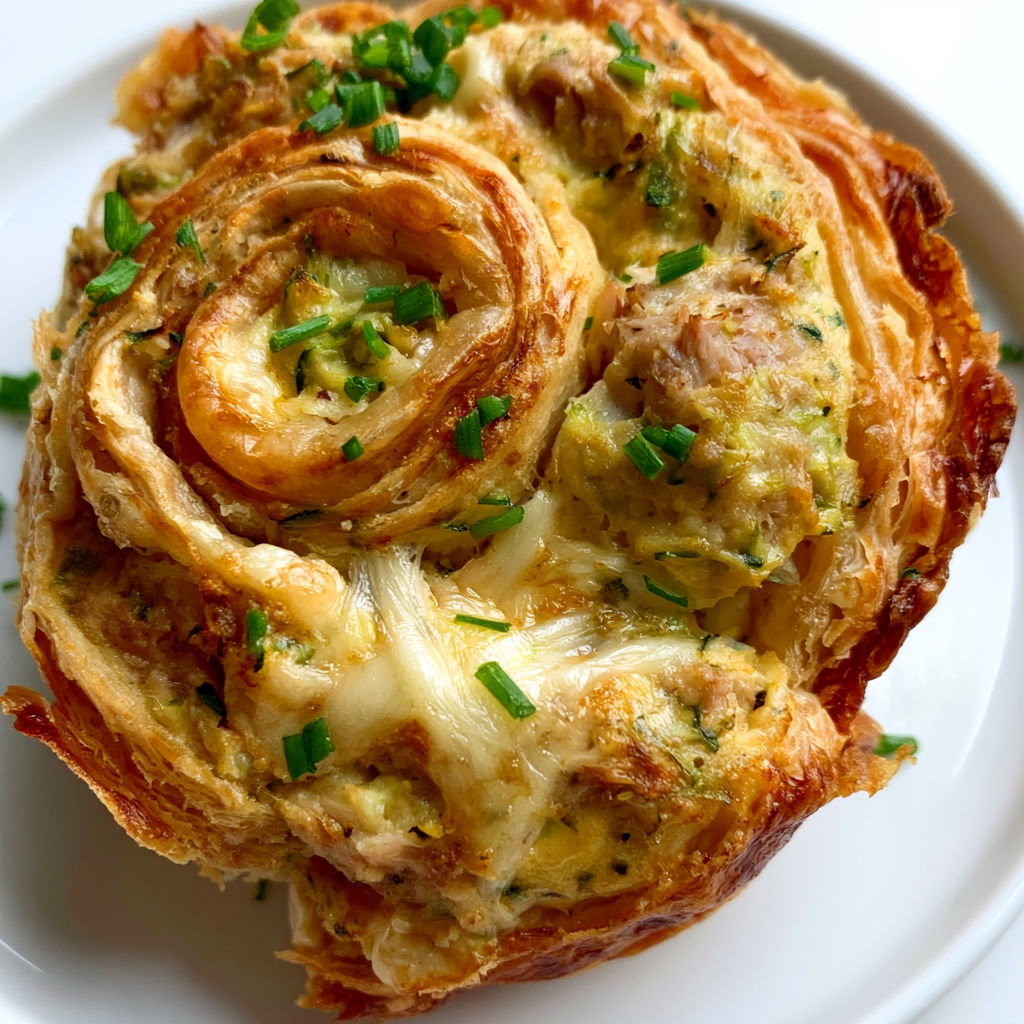 Roulés croustillants au thon, courgette et fromage de chèvre, irrésistibles et faciles à faire.