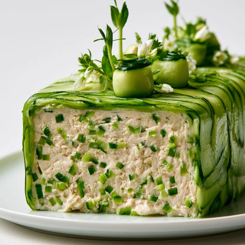 Terrine maison de poulet et courgettes légère et pleine de goût pour l’été.