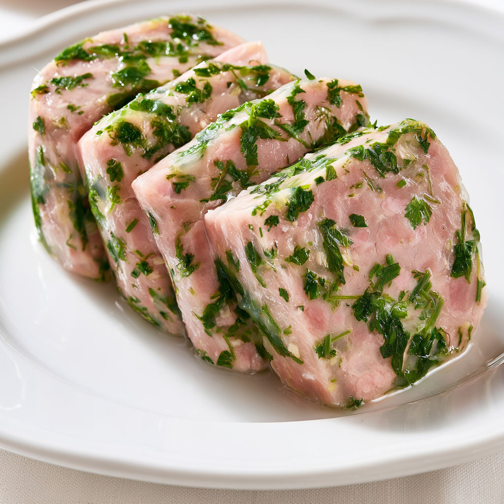 Terrine de jambonneau maison aux herbes fraîches – le plat d'été facile par excellence.