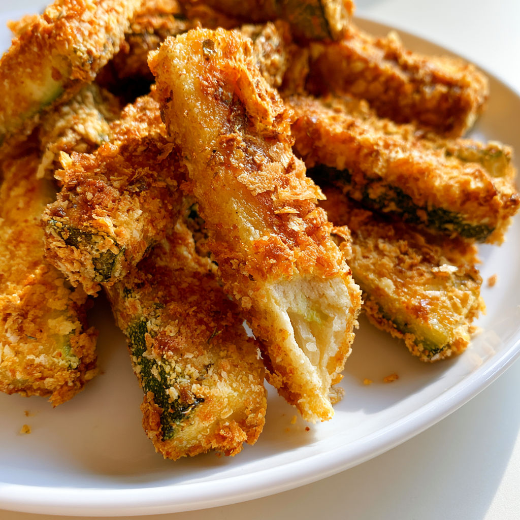 Les bâtonnets courgette sans gluten croustillants et tout végétal.
