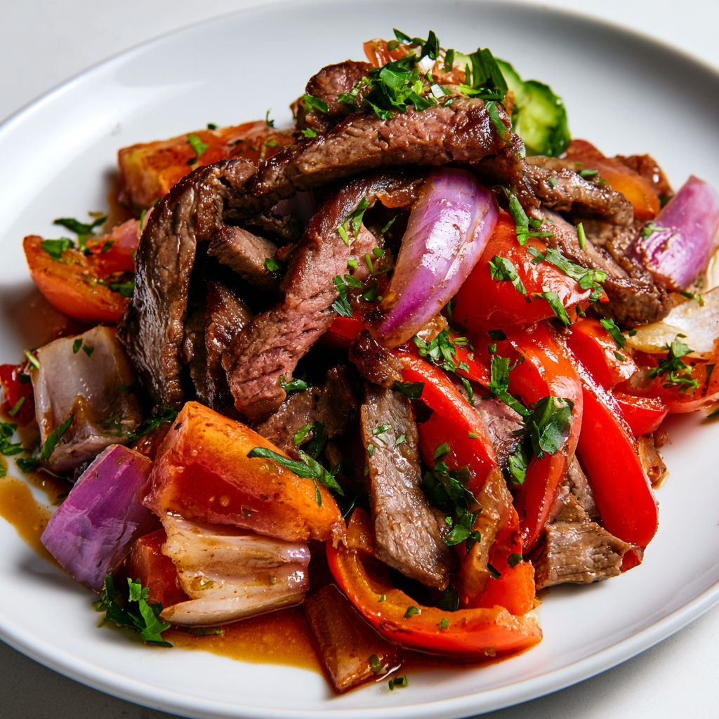Un lomo saltado péruvien classique, avec des saveurs inoubliables.