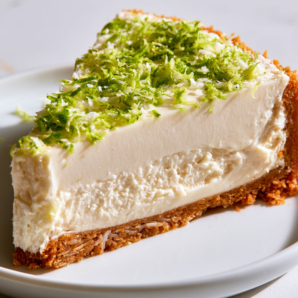 Tarte onctueuse coco-citron vert qui rafraîchit toute la tablée.