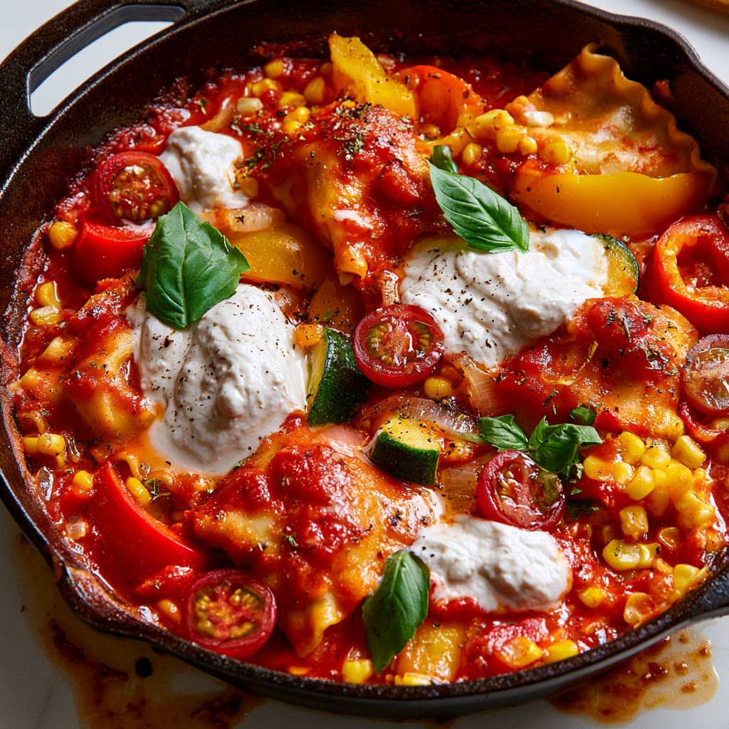 Lasagnes veggies fondantes aux légumes d’été tout-en-un.