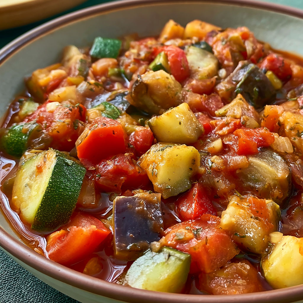 Ratatouille express au Cookeo aux légumes fondants.