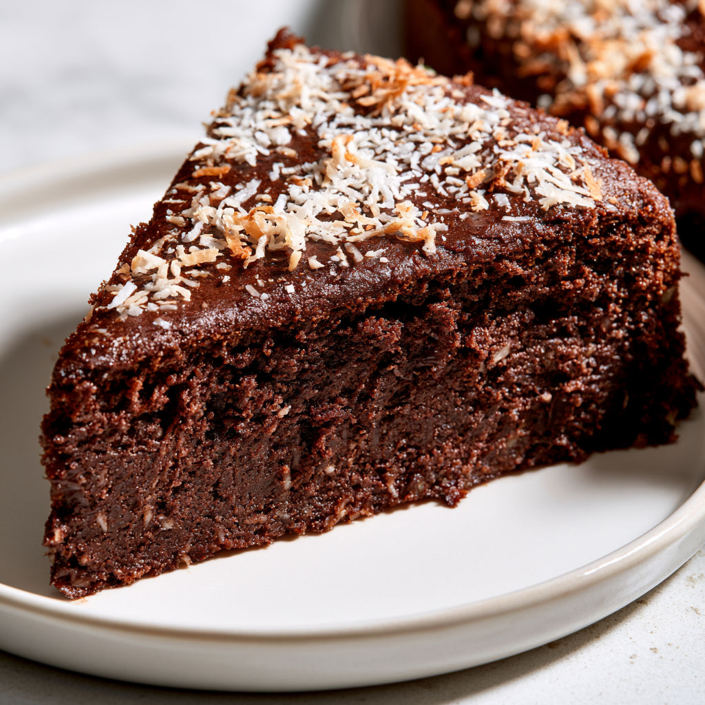 Gâteau fondant choco-coco.