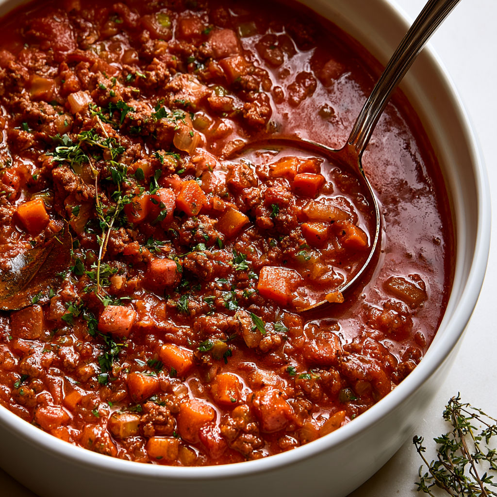 Bonne sauce bolognaise maison bien gourmande.