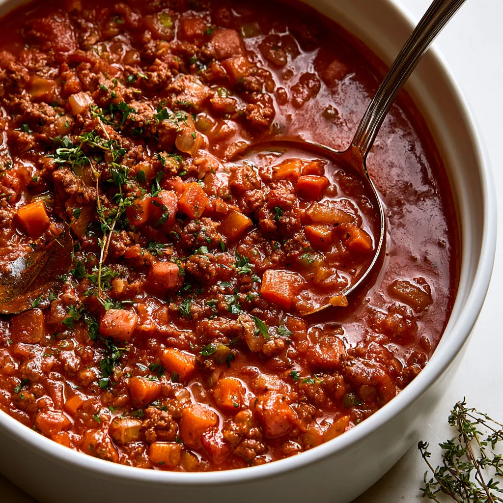 Bonne sauce bolognaise maison bien gourmande.