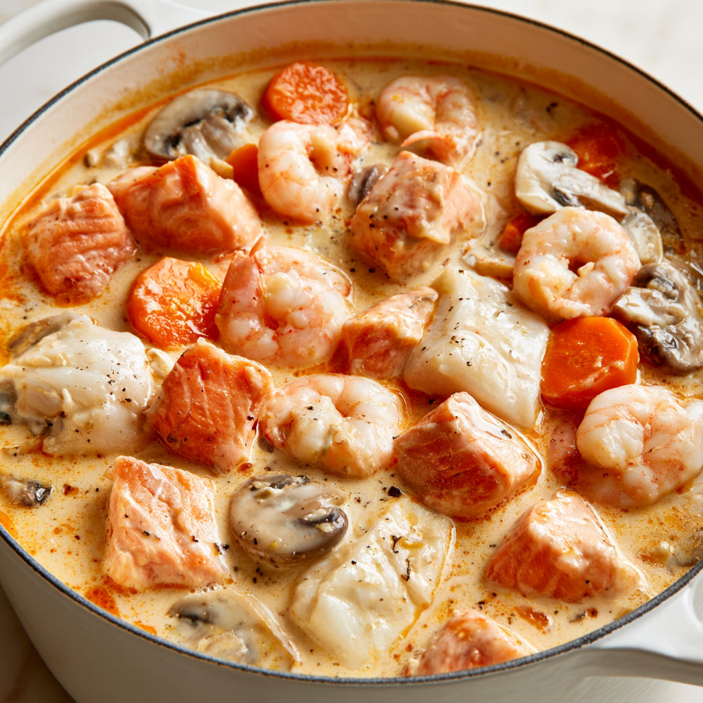 Délicieux plat de la mer, sauce onctueuse avec le Cookeo.