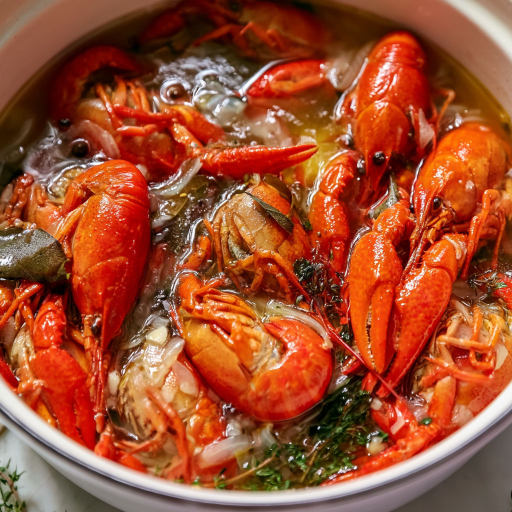 Bouillon d’écrevisses façon grand-mère.