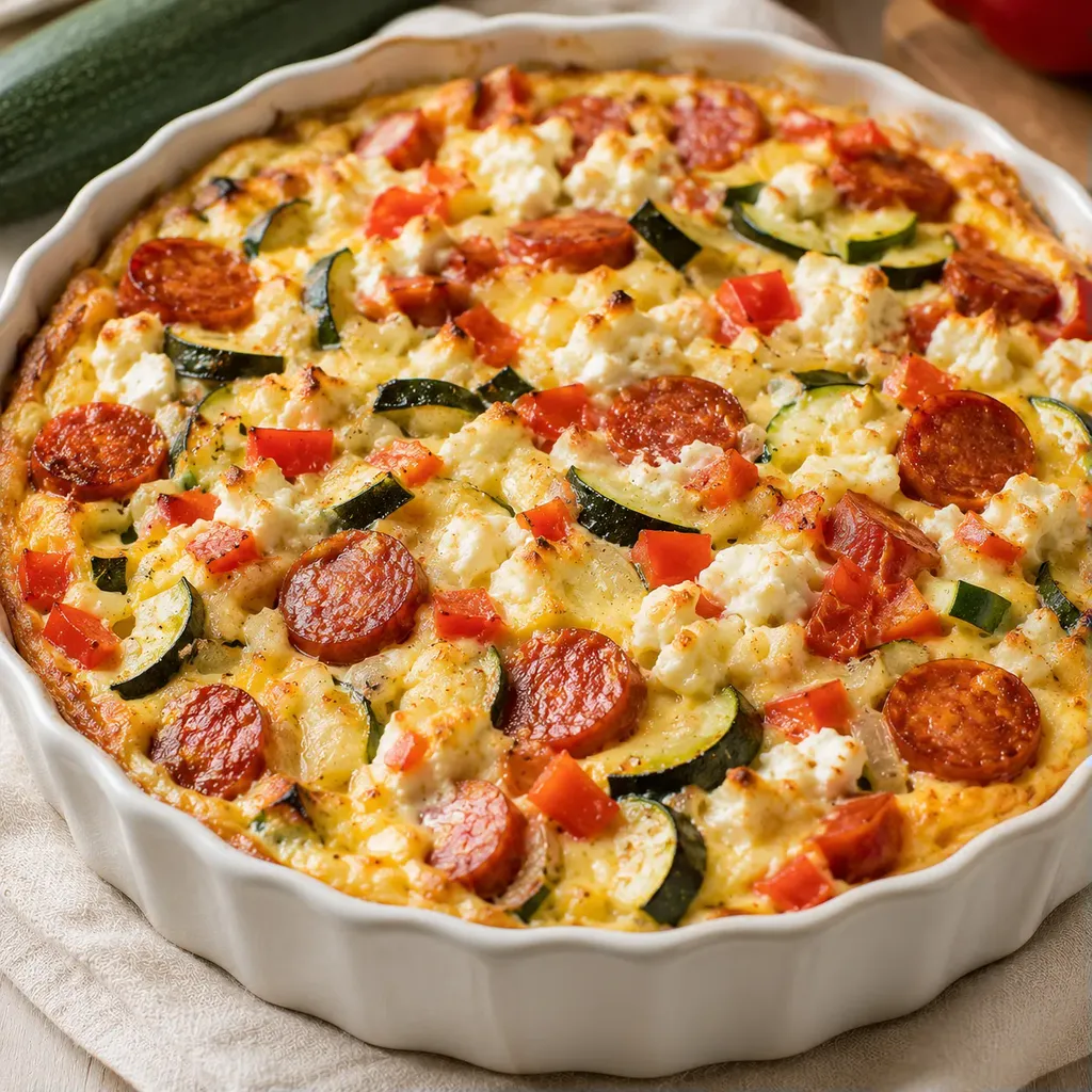Courgettes Feta Chorizo
