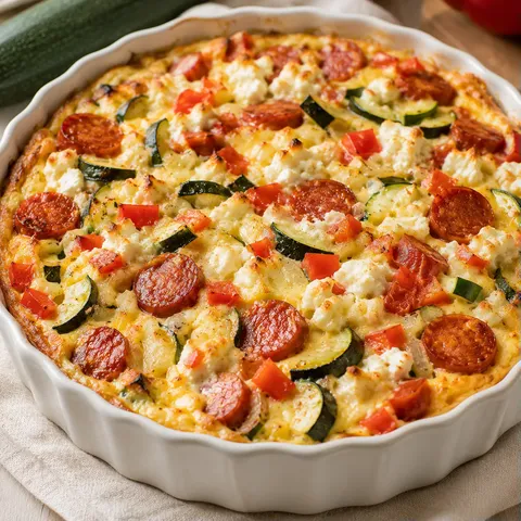 Courgettes Feta Chorizo