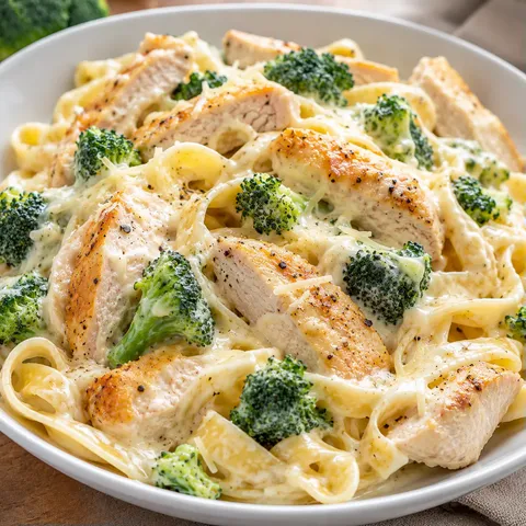 Poulet et Brocoli Alfredo
