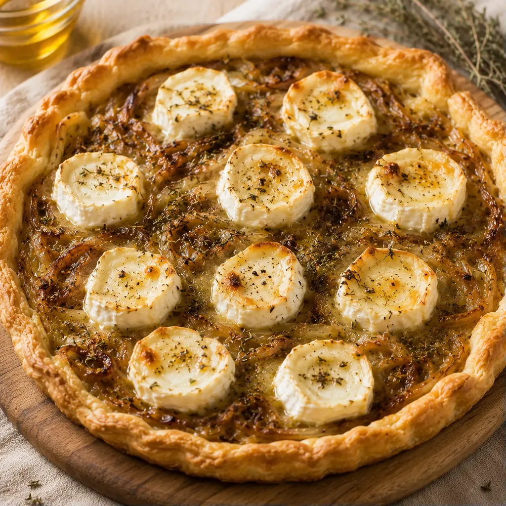 Tarte Douce Chèvre Oignons