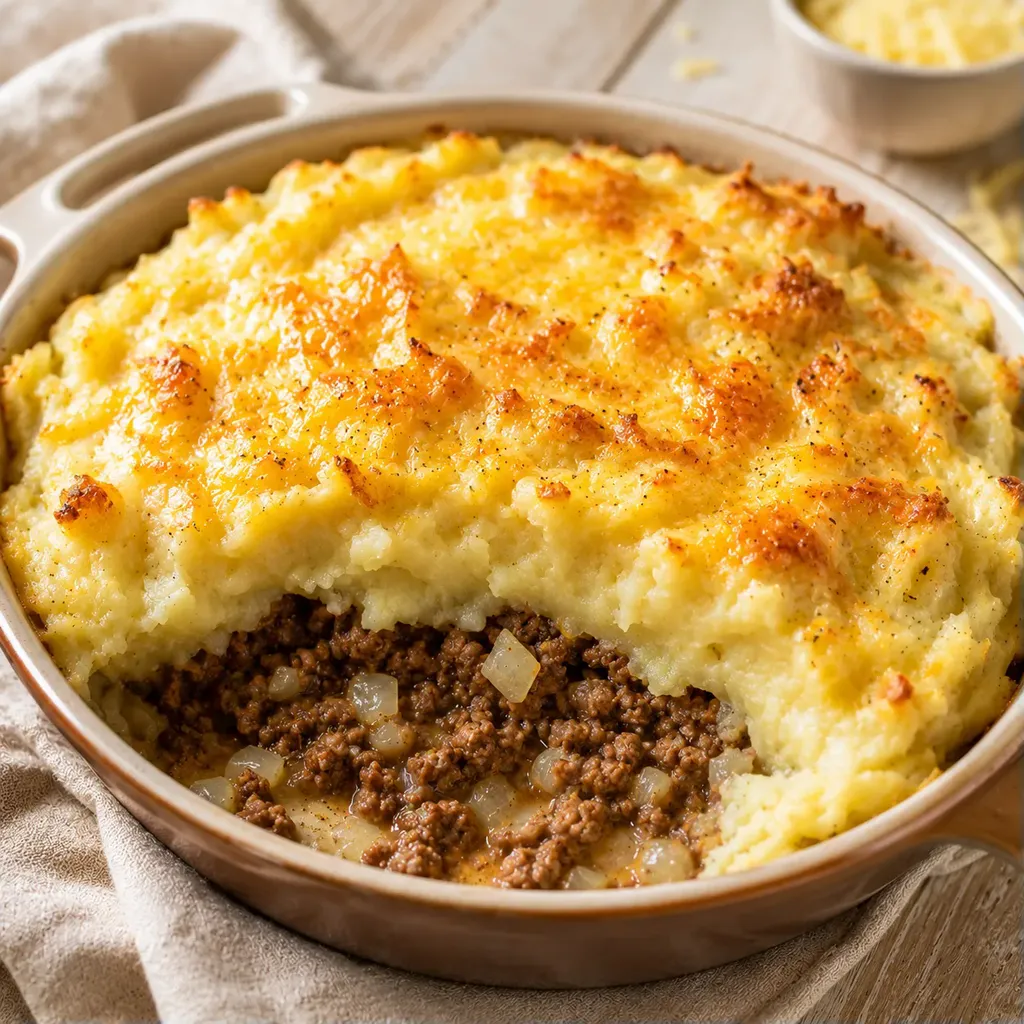 Viande et Purée Gratinée