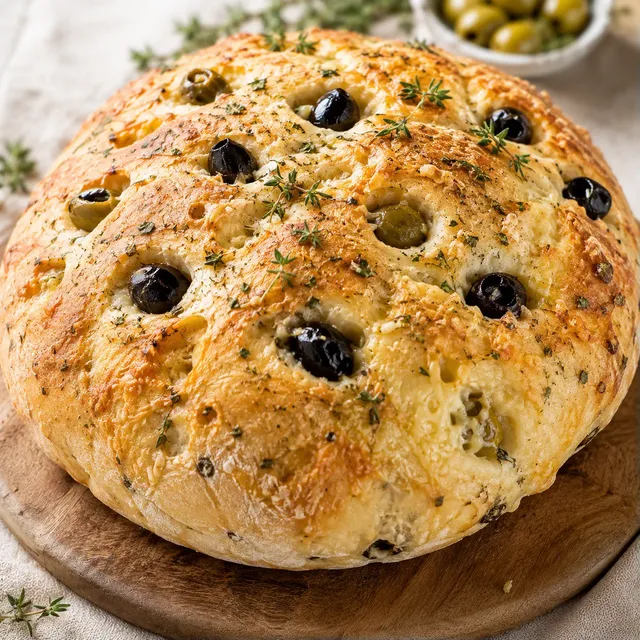 Olives et fromage moelleux