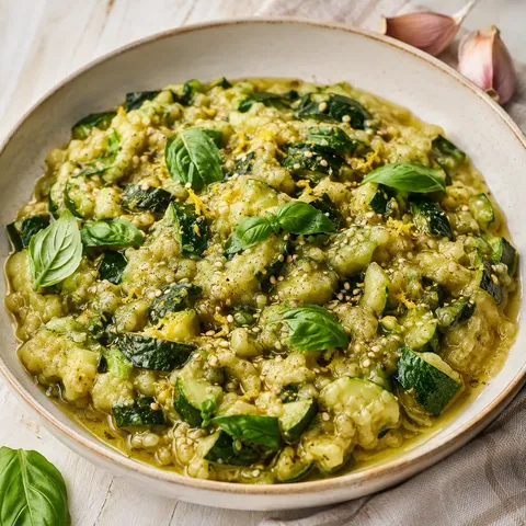Écrasé courgettes méditerranéen