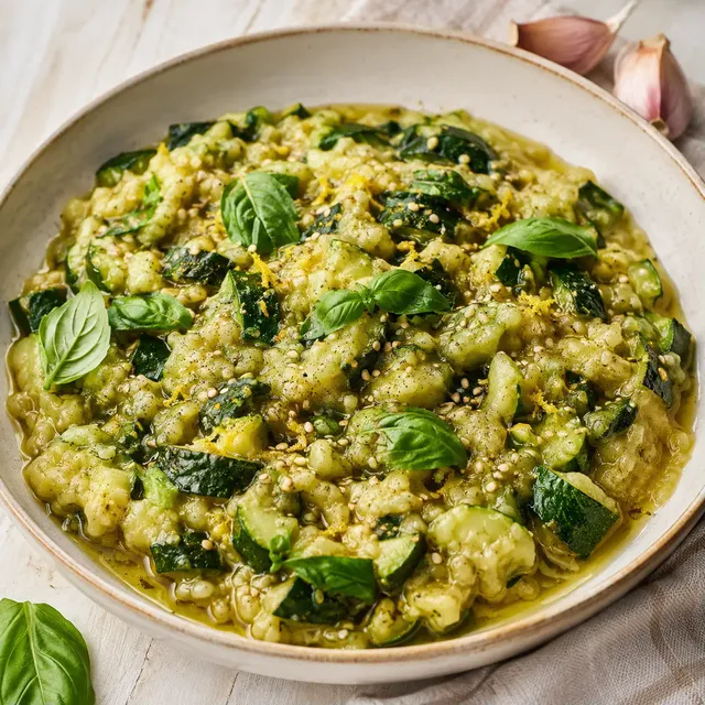 Écrasé courgettes méditerranéen