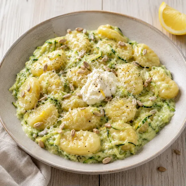 Gnocchis crémeux courgette