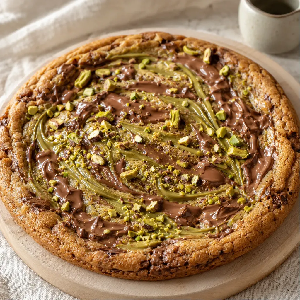 Pistache Chocolat Cookie Pizza