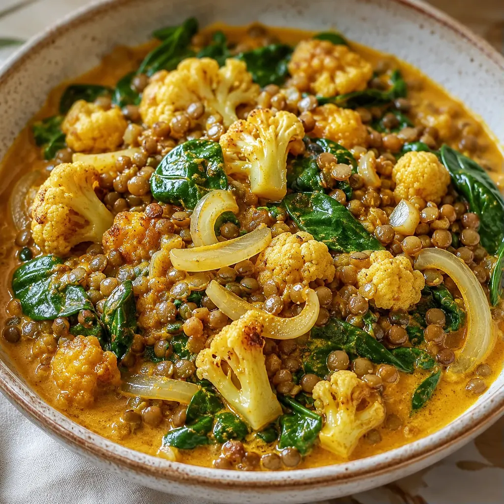 Curry au Chou-Fleur et Lentilles