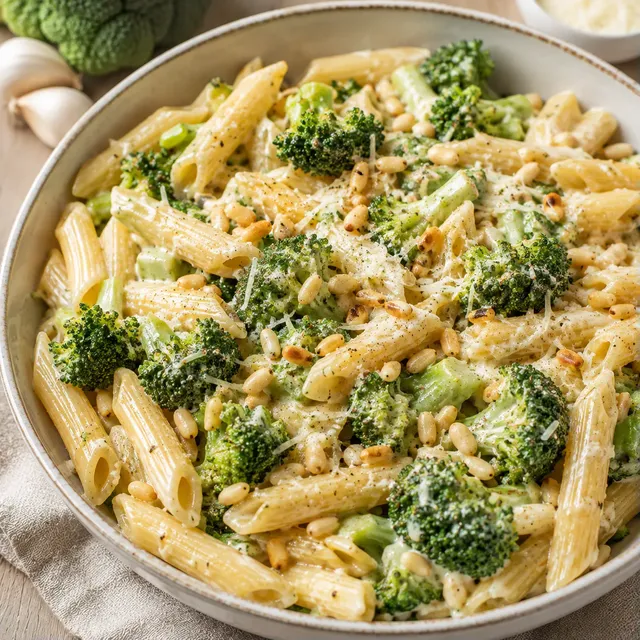 Penne aux brocoli crémeux