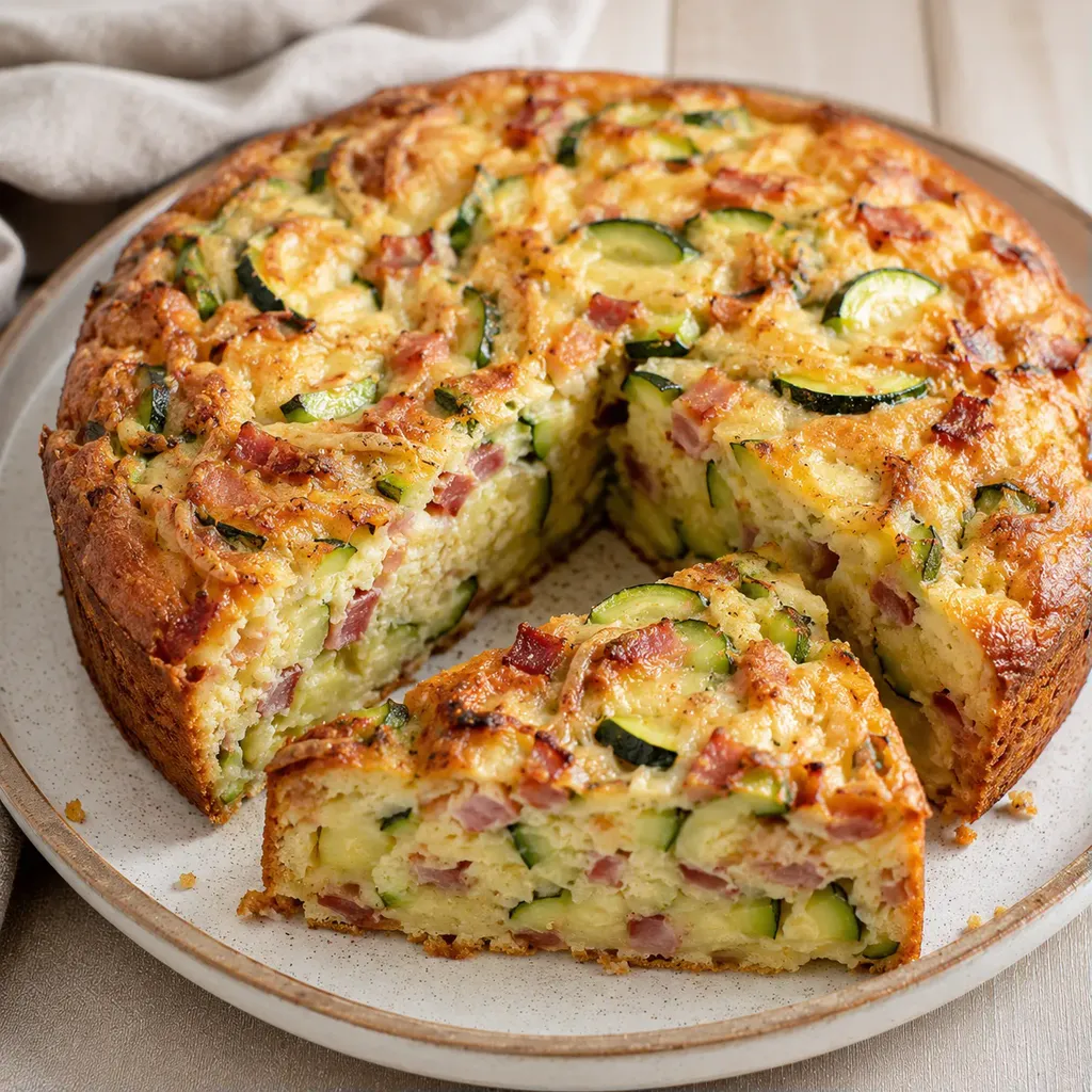 Courgettes et lardons moelleux
