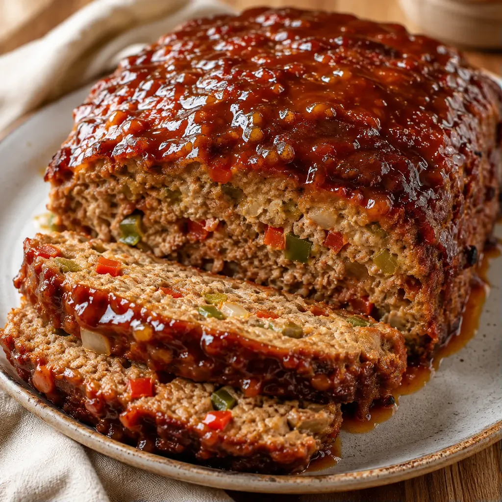 Viande hachée avec glaçage bourbon