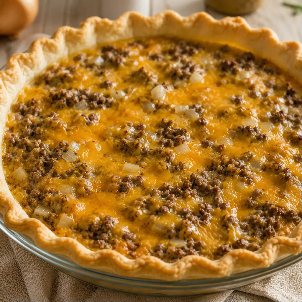 Délicieuse tarte cheeseburger