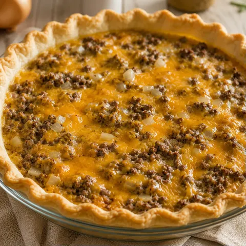 Délicieuse tarte cheeseburger