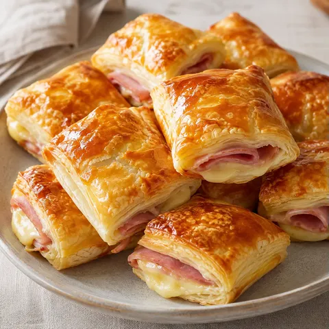Savoureux feuilletés jambon fromage