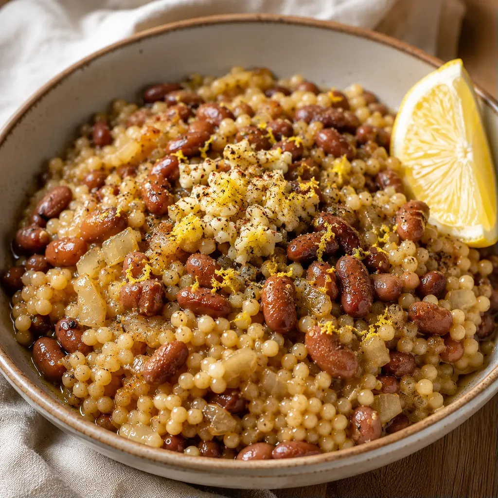 Haricots et couscous fumés